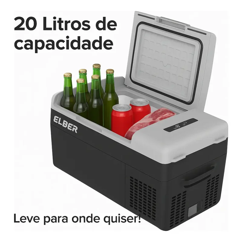 Geladeira Eletrica Elber New Black 20l 12v 24v
