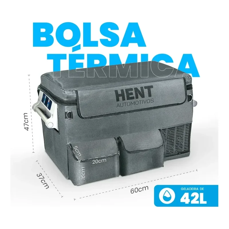 Geladeira Portatil Camping 42l Com Capa Termica Impermeavel