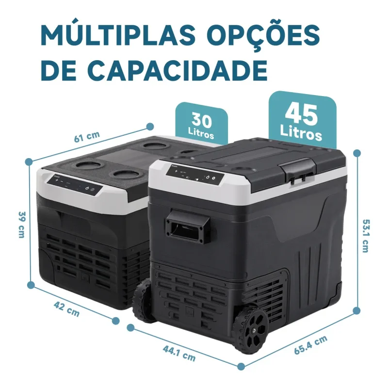 Geladeira Portatil Kookin 45l Duas Zonas 12v 24v 110v 220v