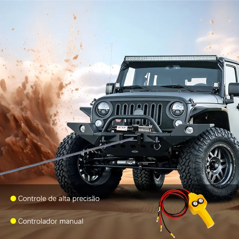 Guincho Eletrico Joyfox 3000lb 12v Para Quadriciclo Utv Barco 1361kg