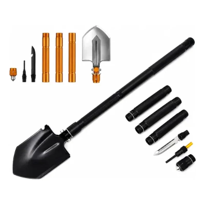 Kit Pá Tática Dobrável Militar Multifuncional 8 em 1
