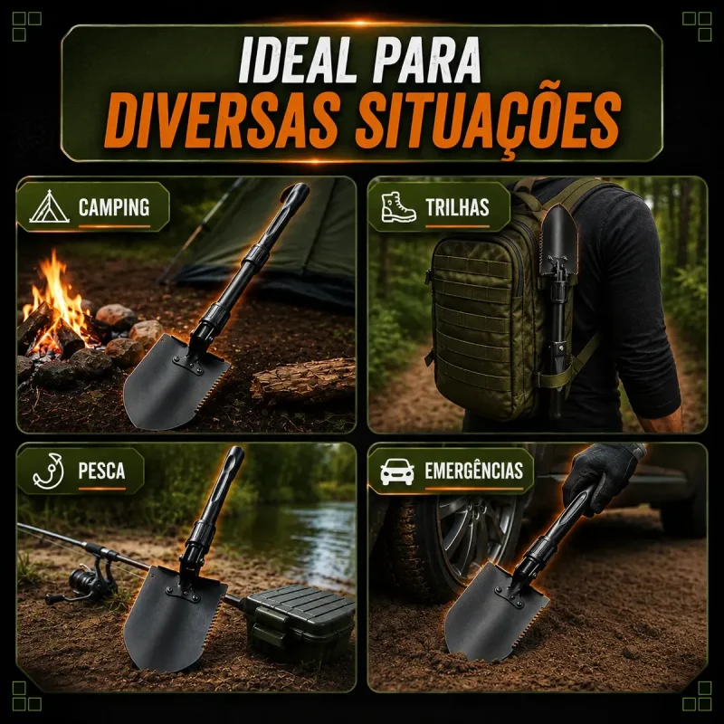 Pa Tatica Dobravel Multifuncional Para Camping E Sobrevivencia