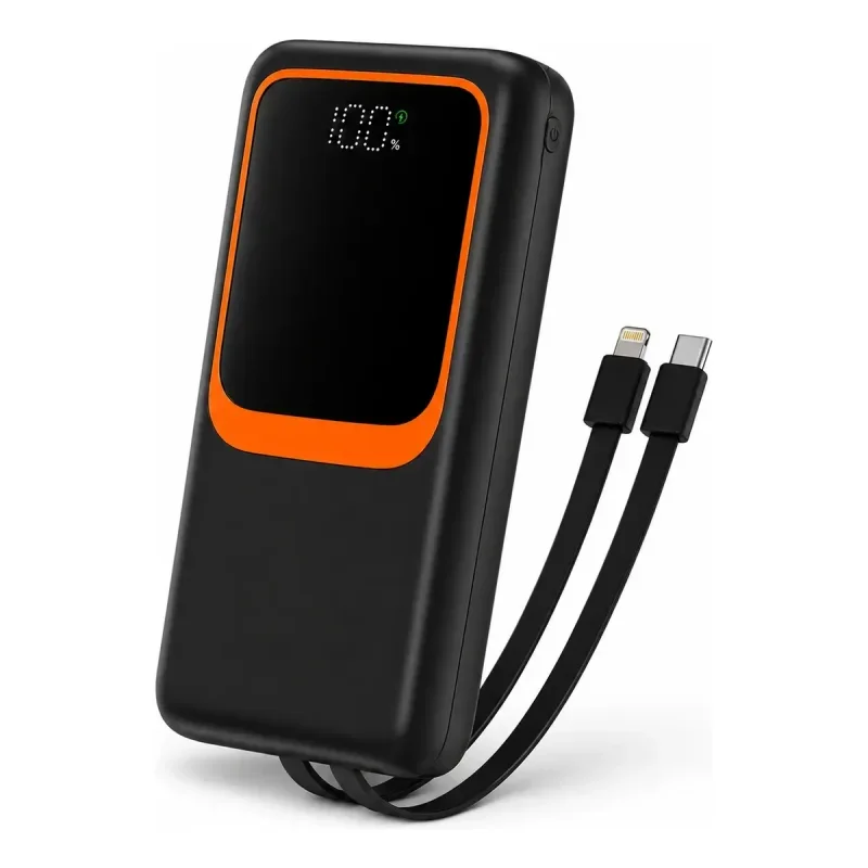 Power Bank 20000mAh A'GOLD BTE-42 22.5W com Cabos Integrados