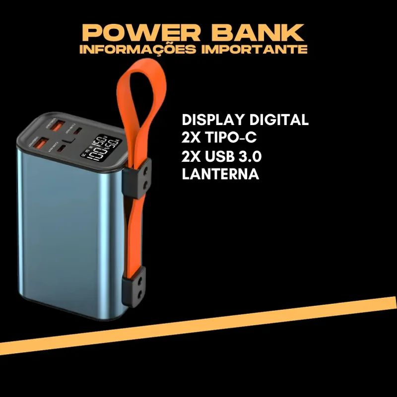 Power Bank 30000mah 100w Agold Com Display Digital