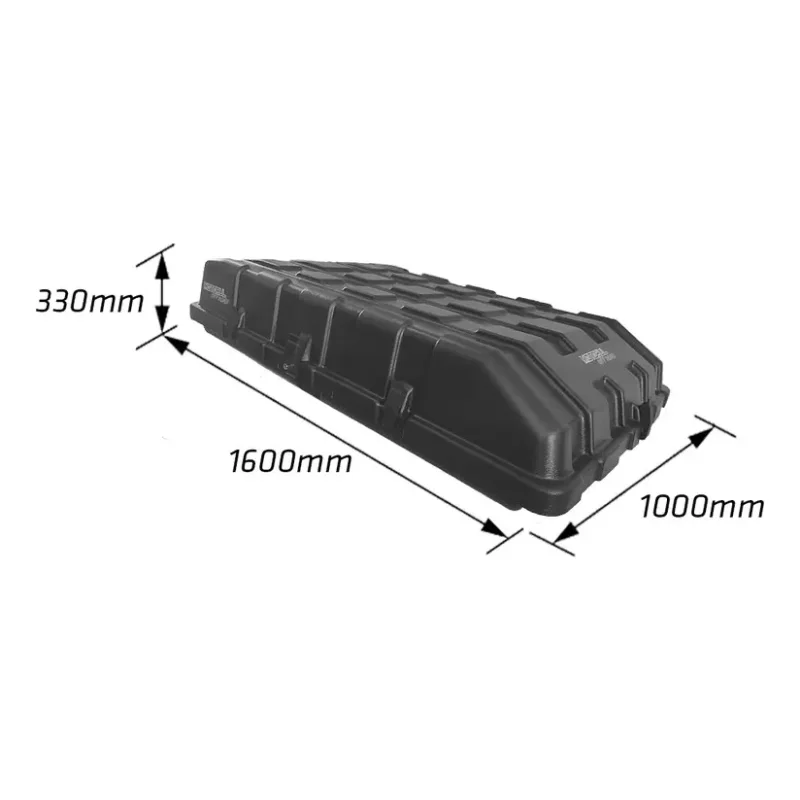 Bagageiro Maleiro De Teto Motobul Off Road 550l Cinza
