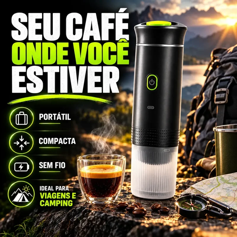 Cafeteira Expresso Portatil 3 Em 1 Capsula E Po Usb C