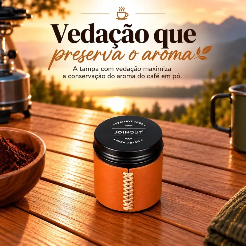 Kit Cafe Coado Portatil Viagem Camping Com Copo Inox
