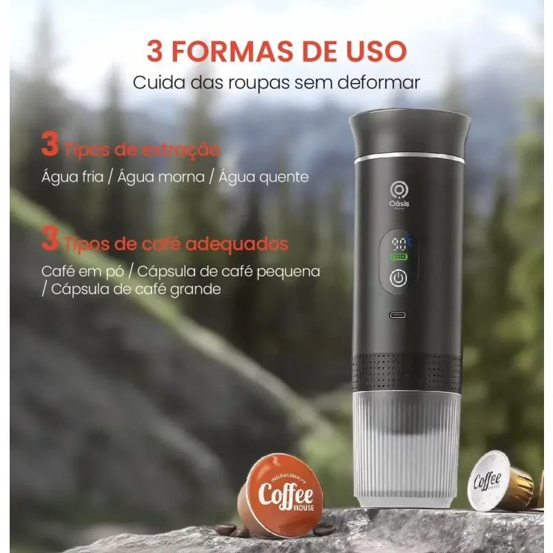 Maquina De Cafe Expresso Portatil Oasis Oih 2490 3 Em 1